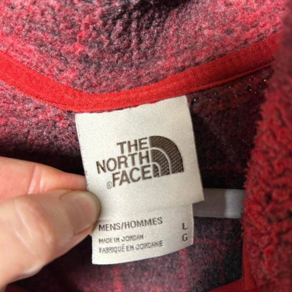 The‎ North Face Brown Label Men's Plaid 1/2-Zip Pullover Sweater Shirt Jacket L